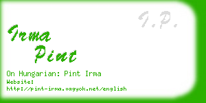 irma pint business card